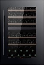 PeVino 42 Flessen Inbouw Wijnklimaatkast - 2 Temperatuurzones - Zwart