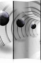 Vouwscherm - Kamerscherm - Futuristische tunnel 135X172cm , gemonteerd geleverd, dubbelzijdig geprint