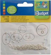 Knijpkralen - Crimp beads 1.3mm x288 silver