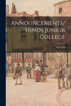 Announcements/Hinds Junior College; 1928-1929