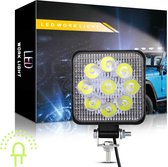 Lilaled LED Werklamp vierkant 27 watt 10-30v Compact