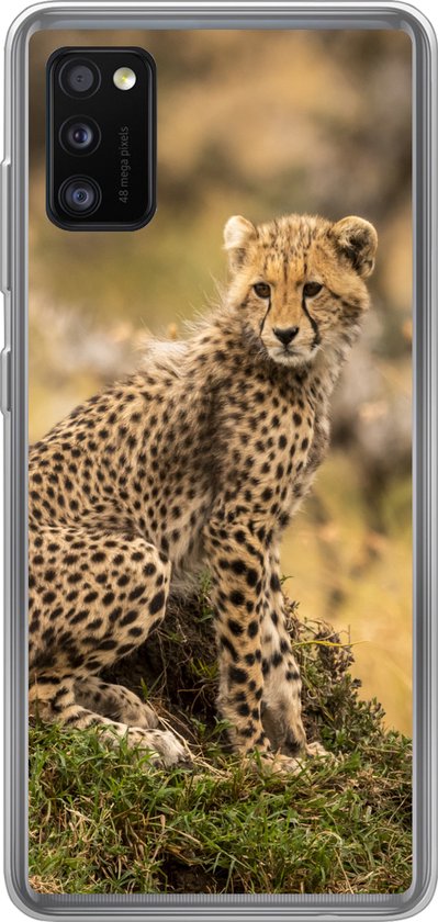 Telefoonhoesje Geschikt voor Samsung Galaxy A41 hoesje - Luipaard - Bos - Dier - Siliconen Telefoonhoesje
