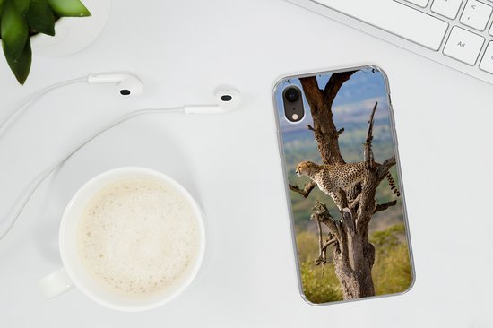 Coque iPhone XR - Léopard - Arbre - Animal - Siliconen