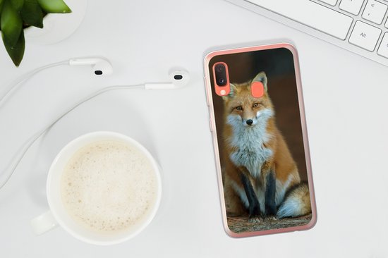 Coque Samsung Galaxy A20e - Renard - Macro - Rouge - Siliconen