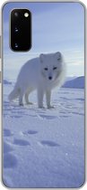 Coque Samsung Galaxy S20 - Renard - Neige - Montagnes - Coque de téléphone en Siliconen