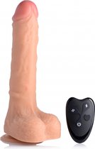 Real Thrust 7X Thrusting Remote Silicone Dildo - Flesh - Strap On Dildos