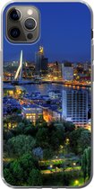 Geschikt voor iPhone 12 Pro Max hoesje - Rotterdam - Nederland - Skyline - Siliconen Telefoonhoesje