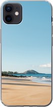 Geschikt voor iPhone 12 mini hoesje - Strand - Zomer - Palmbomen - Siliconen Telefoonhoesje