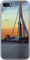 Geschikt voor iPhone 8 hoesje - Rotterdam - Erasmus - Zonsondergang - Siliconen Telefoonhoesje