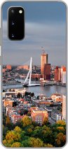 Geschikt voor Samsung Galaxy S20 hoesje - Rotterdam - Skyline - Boom - Siliconen Telefoonhoesje