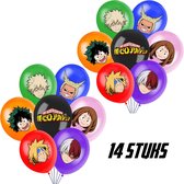 My Hero Academia Ballonnen Set - 14 Stuks - Manga - Anime - Cosplay - Latex Ballonnen - Ballonnen Verjaardag