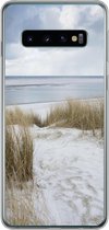 Geschikt voor Samsung Galaxy S10 hoesje - Noordzee - Duinen - Water - Siliconen Telefoonhoesje