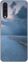 Geschikt voor Samsung Galaxy A50 hoesje - Noordzee - Storm - Water - Siliconen Telefoonhoesje