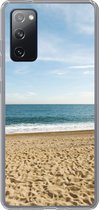 Geschikt voor Samsung Galaxy S20 FE hoesje - Strand - Zand - Zee - Siliconen Telefoonhoesje