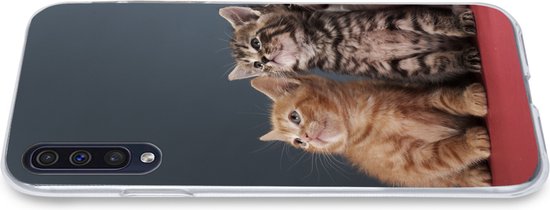 Coque Samsung Galaxy A30s - Chatons - Blauw - Rose - Filles - Enfants - Garçons - Enfant - Coque de téléphone en Siliconen
