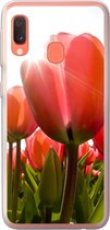 Geschikt voor Samsung Galaxy A20e hoesje - Bloemen - Tulpen - Zon - Siliconen Telefoonhoesje