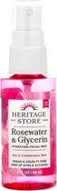 Heritage Store | Rozenwater & Glycerin | Rozenwater Biologisch | Rosewater & Glycerin|Rozenolie |Huid & Gezicht |Vegan| 59ml