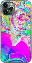 Geschikt voor iPhone 11 Pro hoesje - Kunst - Kleuren - Psychedelisch - Siliconen Telefoonhoesje