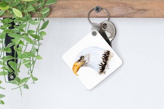 Porte-clés - Aigle - Vogel - Aquarelle - Plastique