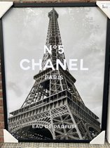 Schilderij - zwarte lijst - Art Collection - Chanel Paris - 60x80cm