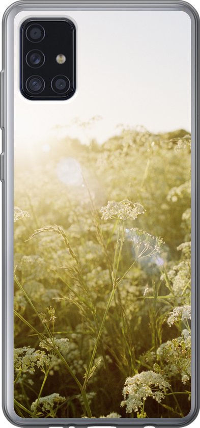 Foto: Geschikt voor samsung galaxy a52 5g hoesje bloemen wit lente siliconen telefoonhoesje