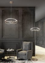 Trio Leuchten  - Vloerlamp  Modern - Messing - H:0cm - Universeel - Voor Binnen - Metaal - Vloerlampen  - Staande lamp - Staande lampen - Woonkamer - Slaapkamer