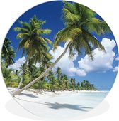 Cercle mural - Cercle mural intérieur - Plage - Palmier - Tropical - ⌀ 120 cm - Décoration murale - Peintures ronds XXL