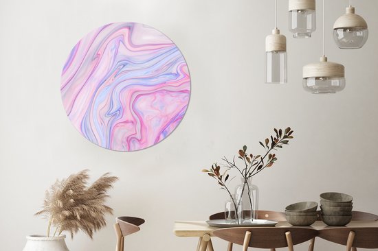Wall Circle - Wall Circle Indoor - Marbre - Couleurs - Pastel - ⌀ 90 cm - Décoration murale - Peintures Ronds