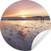 Cercle de papier peint - Plage - Soleil - Mer - ⌀ 30 cm - Cercle mural