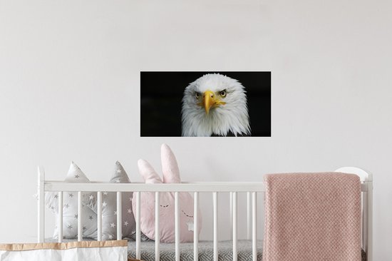 Stickers muraux - Film autocollant - Aigle - Zwart - Wit - 40x20 cm - Film adhésif - Stickers muraux Chambre d'enfant - Papier peint autocollant - Papier peint autocollant - Film autocollant