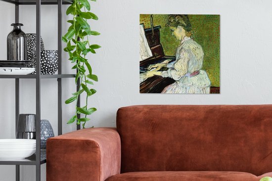 Tableau sur toile Marguerite Gachet au piano - Vincent van Gogh - 50x50 cm - Décoration murale