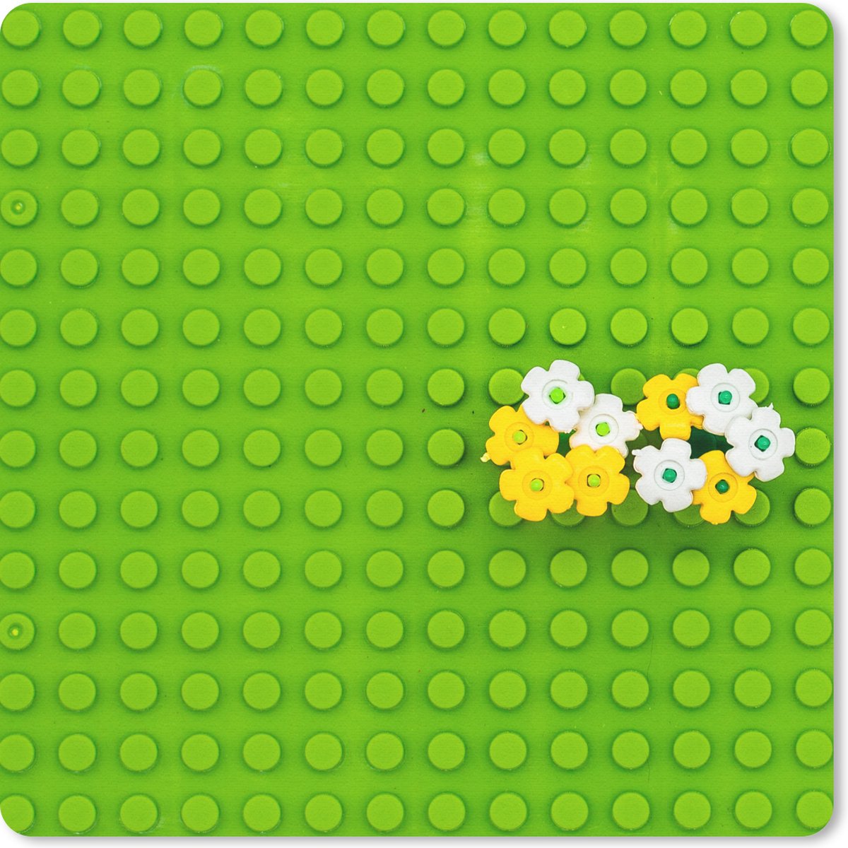 Muismat 20x20 cm - Mousepad Ondervloer met bloemen - Muismatten