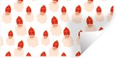 Muurstickers - Sint - Sinterklaas - Sinterklaas Decoratie - 80x40 cm - Plakfolie - Sinterklaas Decoratie - Sinterklaas Stickers
