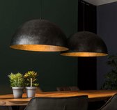 DePauwWonen - 2x Ø60 Dome Hanglamp - E27 Fitting - Charcoal - Hanglampen Eetkamer, Woonkamer, Industrieel, Plafondlamp, Slaapkamer, Designlamp voor Binnen