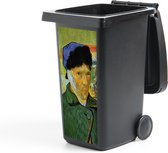 Container sticker Zelfportret met verbonden oor - Vincent van Gogh - 38x80 cm - Kliko sticker