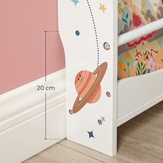 SoBuy KMB17-HG Boekenrek Opbergvak voor Kinderen Kinderboekenkast Kinderplank