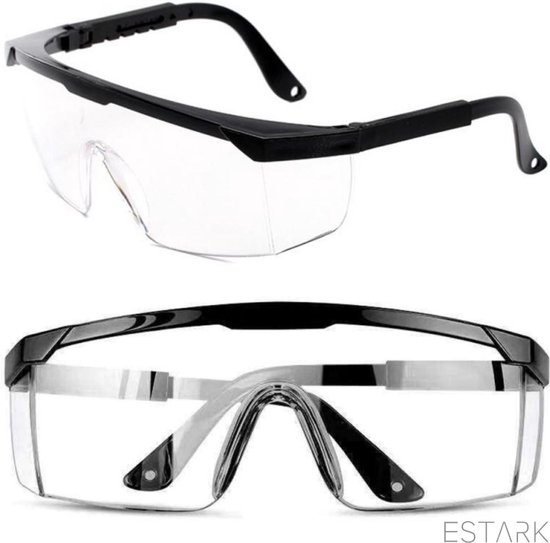 gips Hijsen Kardinaal ESTARK® Veiligheidsbril Transparant - Professioneel - LichtGewicht -  Polycarbonaat -... | bol.com
