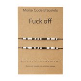 Bixorp Friends Vriendschapsarmbandjes voor 2 met Morse Code geheim bericht - BFF Armband
Meisjes - Best Friends Armband Vriendschap Cadeau voor Twee