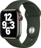 Geschikt voor Apple Watch Sportieve Siliconen Horlogebandje - 42/44/45mm - ZeeGroen
