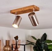 Belanian.nl - Vintage plafondlamp - Plafondlamp - Vintage - Plafondlamp hout, 2-vlammig -  Eetkamer, hal, keuken, slaapkamer, woonkamer