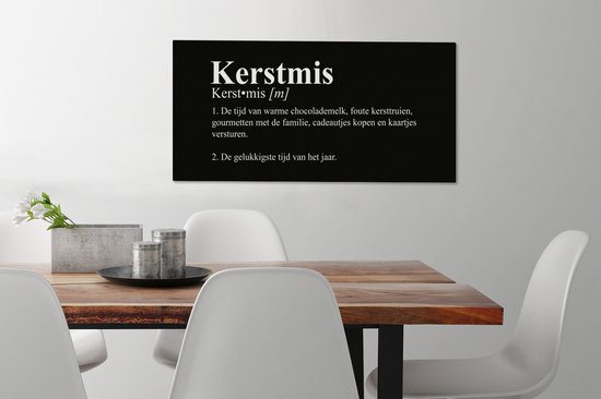 Tableau sur toile Définition de Noël - Citations - Proverbes - Dictionnaire - Noël - 80x40 cm - Décoration murale