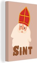 Canvas Schilderij Chocolade - Sinterklaas - Sint - Kinderen - Jongens - Meisjes - Kind - 60x90 cm - Wanddecoratie