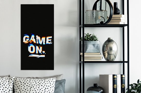 Tableau Peinture Gaming - Jeu - Citation - 40x80 cm - Décoration murale