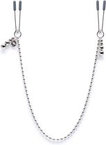 At My Mercy Chained Nipple Clamps - Silver - Valentine & Love Gifts