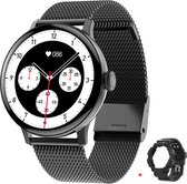 Belesy® NUMBER 2 - Smartwatch Heren – Smartwatch Dames - Horloge – Stappenteller – Calorieën - Hartslag – Sporten - Splitscreen - Kleurenscherm - Full Touch - Bluetooth Bellen – St