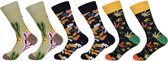 6 PAAR Sokken Heren | Sokken Dames | Katoen | Maat 41-46  Heren 41 46 | Happy Socks Dames 41 46 | Grappige Sokken | Dutch Pop Socks | Leuke sokken mannen dames | Duurzaam |