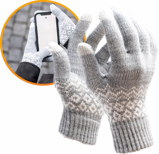 R2B touchscreen handschoenen S/M – grijs – unisex – Brugge