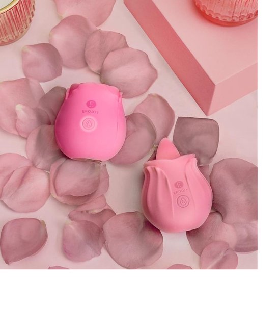 Erodit® Oral Pleasure cadeau geschenkset- 2 Vibrators voor vrouwen - Zuig vibrators voor vrouwen- Tong vibrator- Lik vibrator voor clitoris- verschillende modes– Cadeau voor Vrouw - Erotiek- Seksspeeltjes voor vrouwen