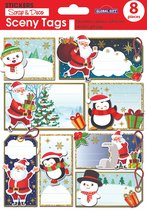 Naamkaartjes voor kerstmis kinderen 5 - 8 stuks