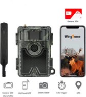 Huntinge® Wildcamera met nachtzicht - Nachtcamera - Trail Camera - Wildlife Camera - Wildcamera met sensor GPS - HD Cloud App Camera - 4G 24MP HD